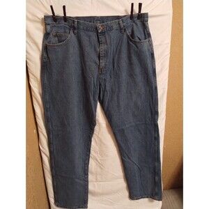 Rustler Men's Blue Denim Jeans 40x32 Wash Solid 5-Pocket Regular Fit Pants